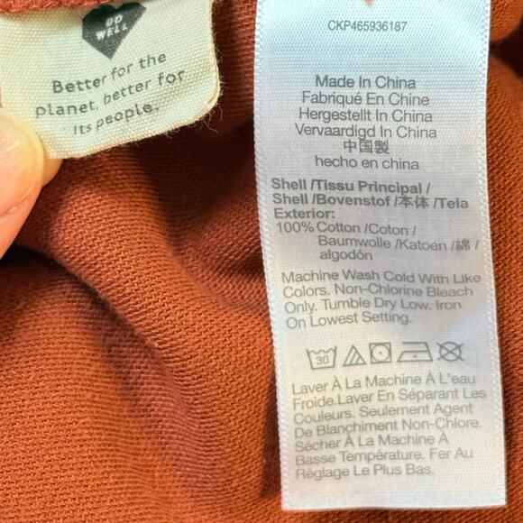 Madewell Curvy Drapey Moleskin Cargo Mini Skirt Rust Orange Women’s 8 - Picture 6 of 10